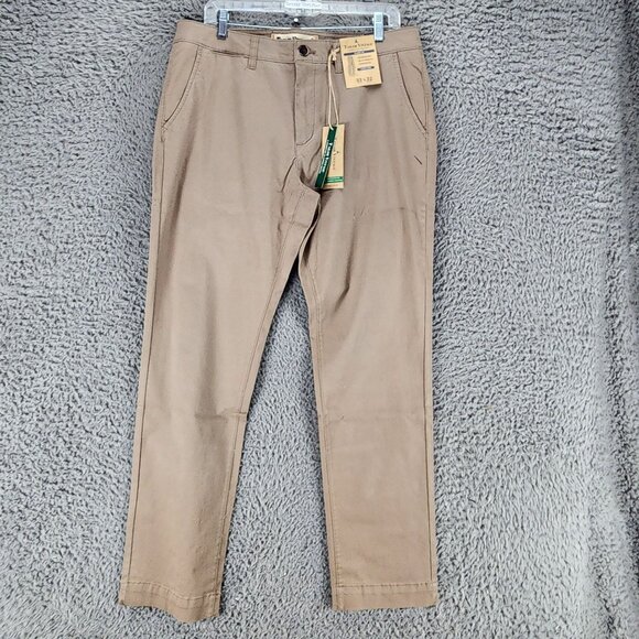 Tailor Vintage Pants Mens 33x32 Tan Stretch Mid Rise Classic Fit *NWT*